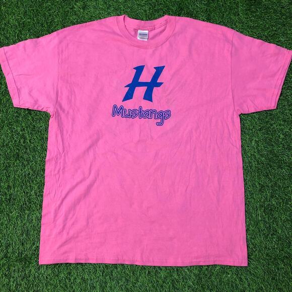 Pink ‘H Mustangs’ Graphic Number Tee - Picture 1 of 4